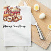 Whisking you a meowy Christmas Theedoek (Quarter Fold)