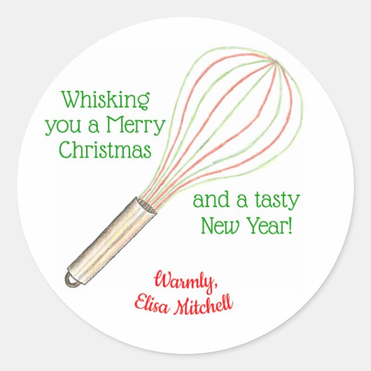 "Whisking You a Merry Christmas" behandelt label (Voorkant)