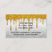 Whiskpictogram | Glitter Drip (goudglitter) Visitekaartje (Achterkant)