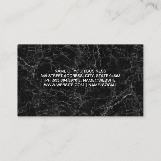 Whiskpictogram | Goud-oliemarkering Visitekaartje (Achterkant)