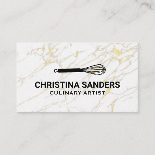 Whiskpictogram | Goud-oliemarkering Visitekaartje (Voorkant)