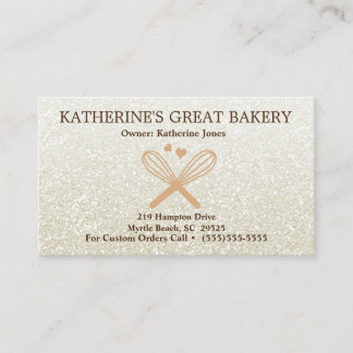 Whisks Love Glitter Bakery Visitekaartje