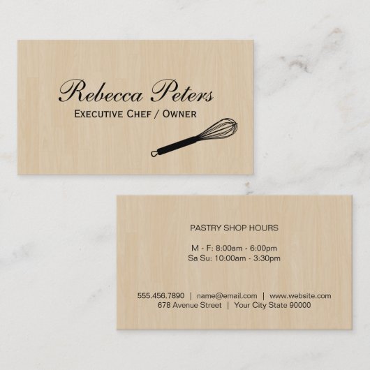 Whiskvariatie | Cultuurmeester | Houtkorrels Visitekaartje (Voorkant / Achterkant)