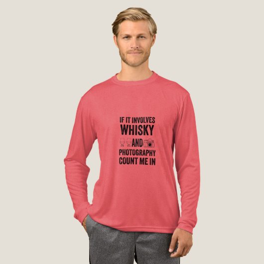 Whisky and Photography Enthusiast Funny Hobby Gift Tri-Blend Shirt (Voorkant)