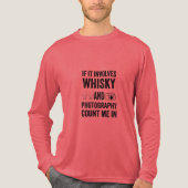 Whisky and Photography Enthusiast Funny Hobby Gift Tri-Blend Shirt (Voorkant volledig)
