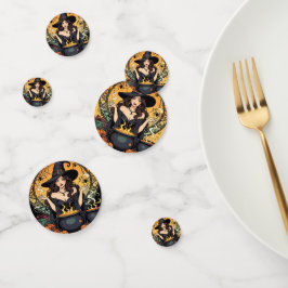 Whisky betoverende heks met spinnen confetti