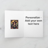 Whisky betoverende heks met spinnen feestdagen kaart (Binnen)