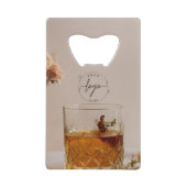 whisky | Boho Flowers | esthetisch Creditkaart Flessenopener (Voorkant)
