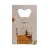 whisky | Boho Flowers | esthetisch Creditkaart Flessenopener (Achterkant)