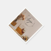 whisky | Boho Flowers | esthetische cocktail Servet (Hoek)