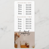 whisky | Boho Flowers | Menu (Voorkant)