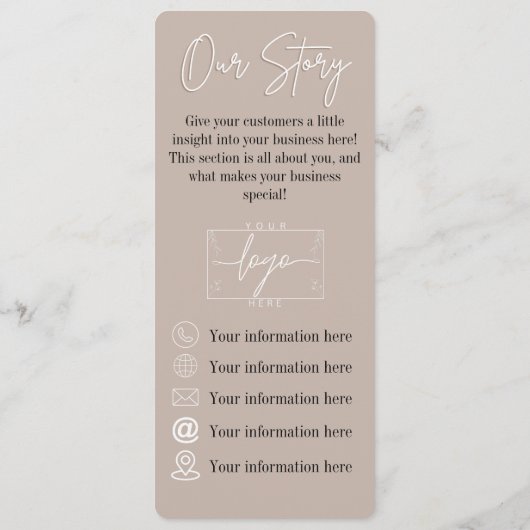 whisky | Boho Flowers | Menu (Achterkant)