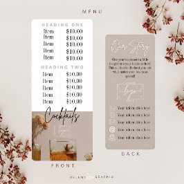 whisky | Boho Flowers | Menu