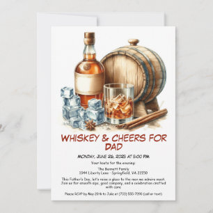 Whisky & Cheers voor papa - Vaderdag Uitnodiging
