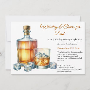 Whisky & Cheers voor papa - Vaderdag Uitnodiging
