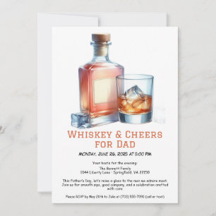 Whisky & Cheers voor papa - Vaderdag Uitnodiging