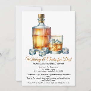 Whisky & Cheers voor papa - Vaderdag Uitnodiging