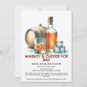 Whisky & Cheers voor papa - Vaderdag Uitnodiging