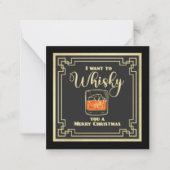 Whisky Christmas Flat Note Card Notitiekaartje (Voorkant)
