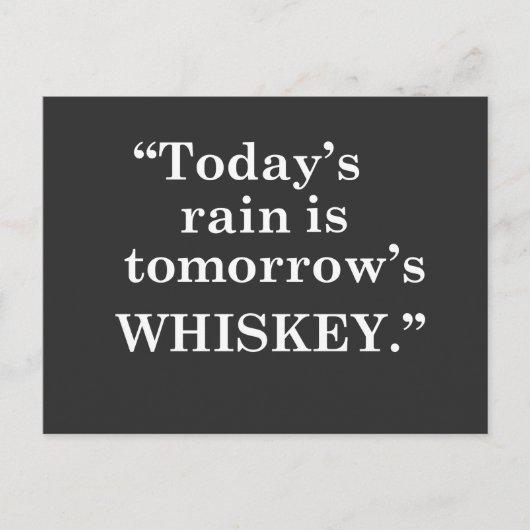 Whisky citaten grappige drinkspreuken briefkaart (Voorkant)
