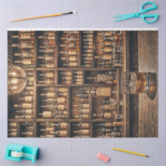 Whisky Decoupage Papier – Rustieke Bar Elegantie (Craft)