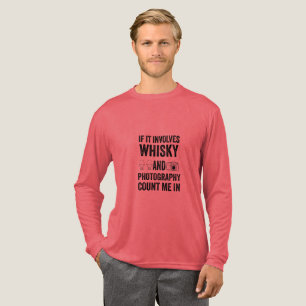 Whisky- en fotografie-enthousiast Grappig cadeau v Tri-Blend Shirt