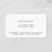 Whisky en gebak Executive Chef Visitekaartje (Achterkant)