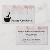 Whisky en kom | glinsterende kers visitekaartje (Voorkant / Achterkant)