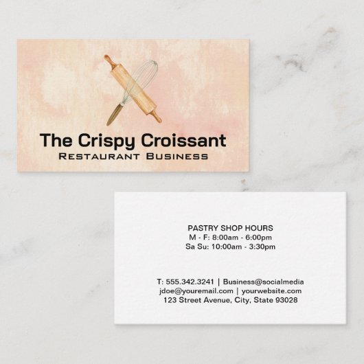 Whisky en Rolling Pin Visitekaartje (Voorkant / Achterkant)