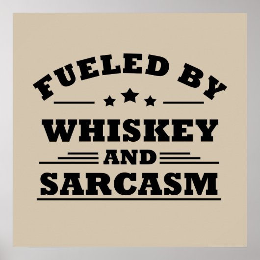whisky en sarcasme poster (Voorkant)