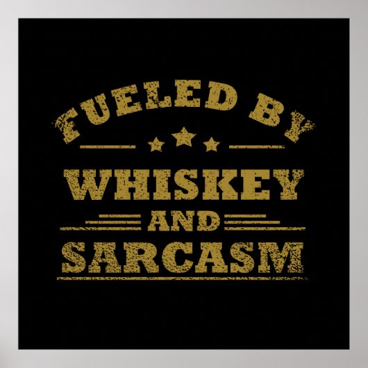 whisky en sarcasme poster (Voorkant)