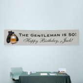Whisky en sigaar betekent verjaardagsbanner spandoek (Beurs)