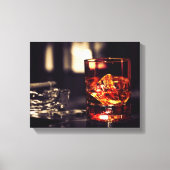 Whisky en sigaar canvas muurprint (Voorkant)