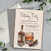 Whisky en sigaren mannelijke verjaardag kaart