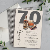Whisky en sigaren Masculine 70ste verjaardagsfeest Kaart