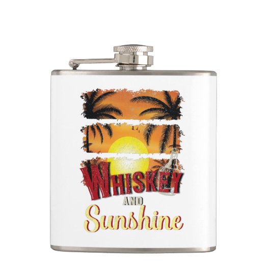 Whisky en zonneschijn, Oranje zomeralcohol Heupfles (Voorkant)