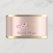 Whisky Flowers Gold Stripe Roos Gold Bakery Visitekaartje (Voorkant)