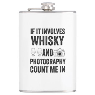 Whisky & Fotografie - Grappig Hobby Design Heupfles
