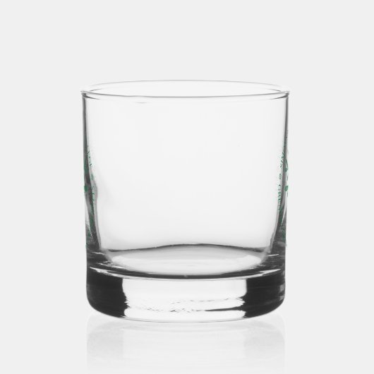 Whisky glas met het Simon's Rock zegel in groen (Rechts)