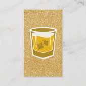 Whisky Glass | Glitter-Visitekaartje voor goud Visitekaartje (Voorkant)