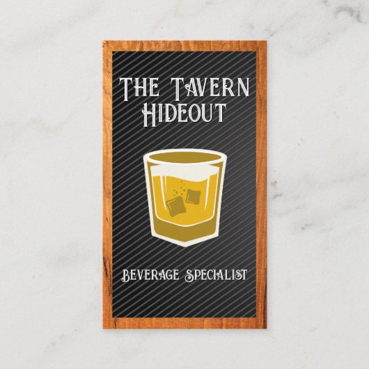 Whisky Glass Logo | Bar Visitekaartje (Voorkant)