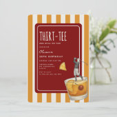 Whisky Golf Themed 30th Birthday Kaart (Staand voorkant)