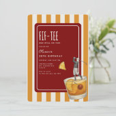 Whisky Golf Themed 50th Birthday Kaart (Staand voorkant)