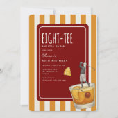 Whisky Golf Themed 80th Birthday Kaart (Voorkant)