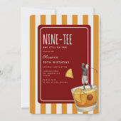 Whisky Golf Themed 90th Birthday Kaart (Voorkant)