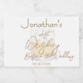 Whisky Huwelijk Bachelor Likeurfles Etiket (Enkel label)