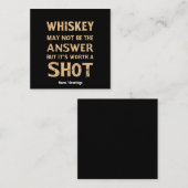 Whisky is misschien niet het antwoord, maar het is vierkante visitekaartje (Voorkant / Achterkant)