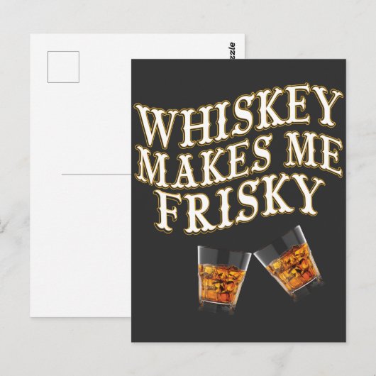 Whisky maakt me vrolijk briefkaart (Voorkant / Achterkant)