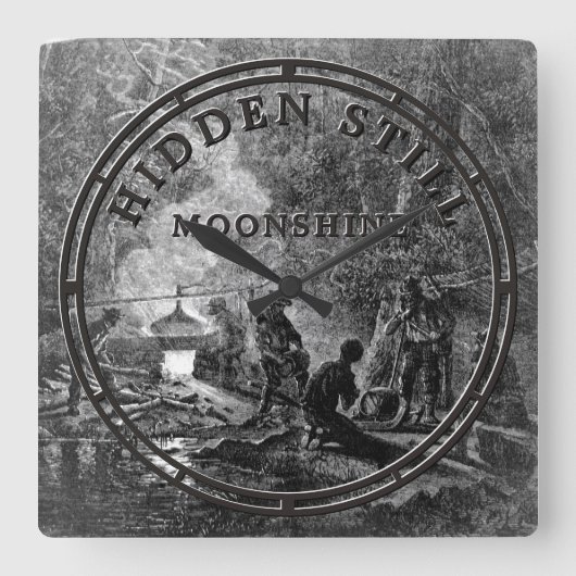  whisky nog steeds vierkante klok (Voorkant)