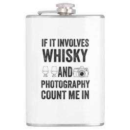 Whisky & Photography - Funny Hobby Design Heupfles